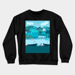 Harbour Scene Crewneck Sweatshirt